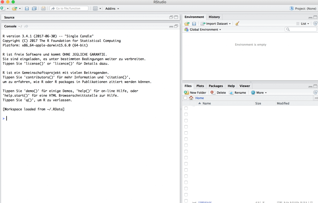 Die Software Rstudio