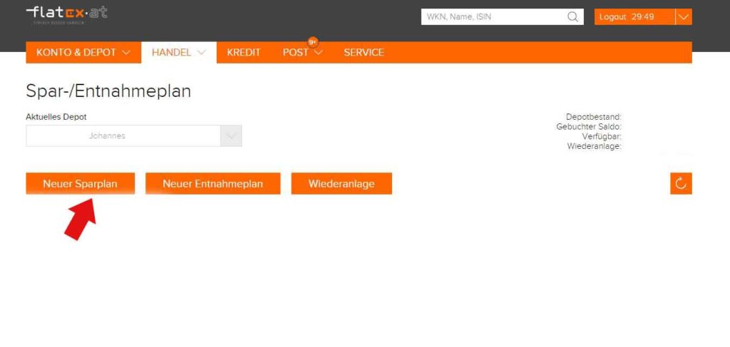 etf sparplan flatex schritt 2