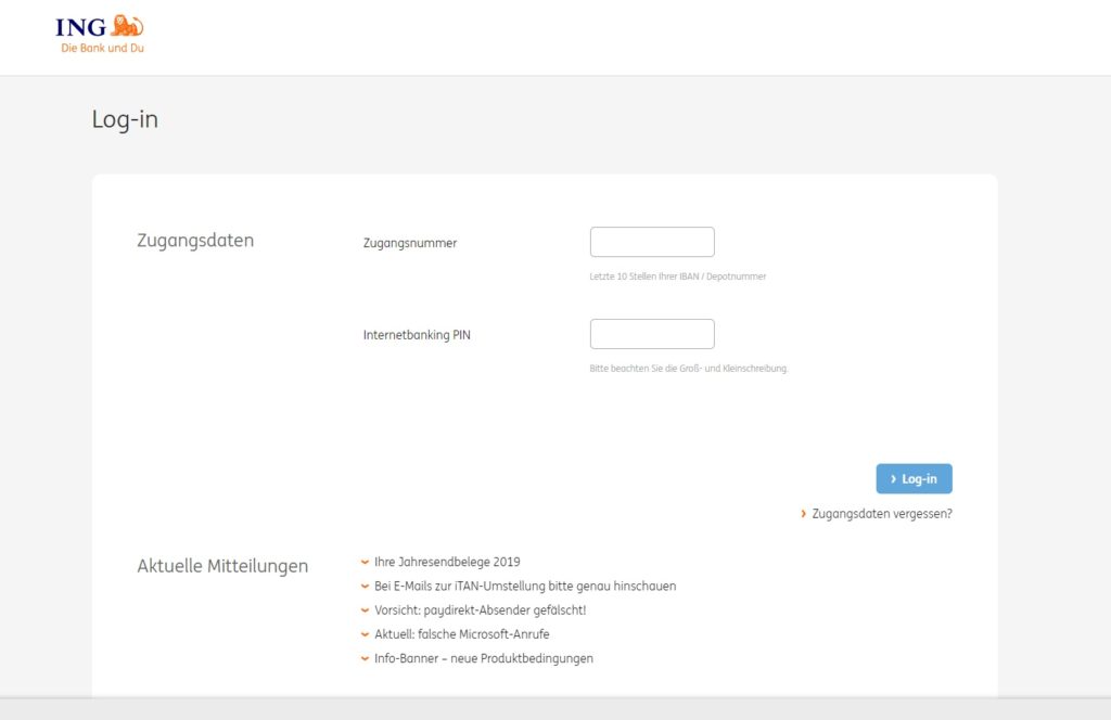 log-in ing diba